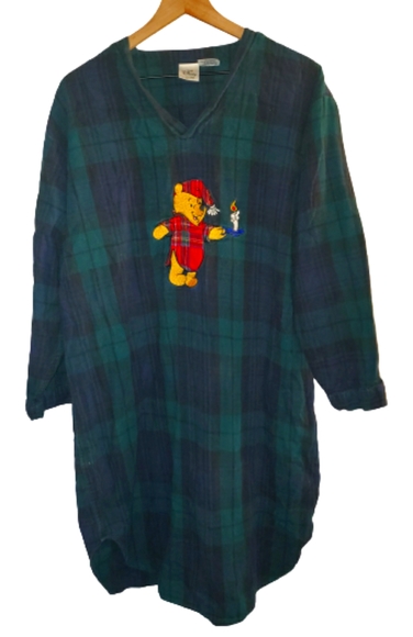 Disney Other - Vintage 90s Disney Pooh Bear Flannel Sleep Shirt